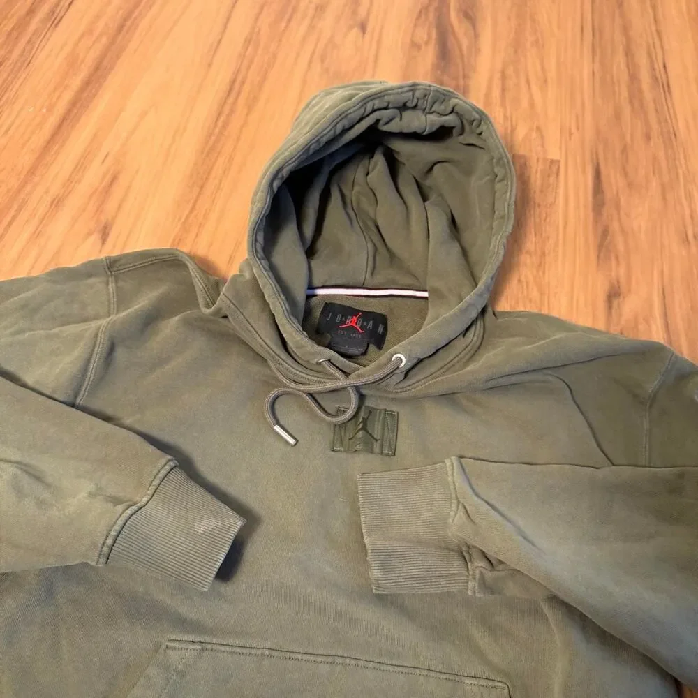 Jordan Brand olive green hoodie baggy men’s Size Small
